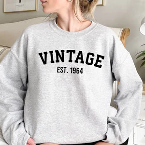 Custom Year Vintage 1964 - 60th Birthday Gifts Sweatshirt for Women