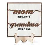 Gift for Mom Grandma Wife. Mom. Grandma. 2-layer Wooden Sign