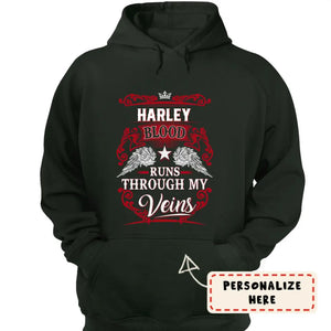 Custom Personalized Your Name Hoodie, Blood Runs Through My Veins Hoodie, Put Your Name on Hoodie