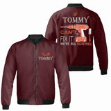 Gift for Dad Grandpa If Your Name Can't Fix It Personalized Bomber Jacket with Name