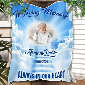 Gift for Loss Of Mother In Loving Memory Always In Our Heart Memorial Gift Blanket