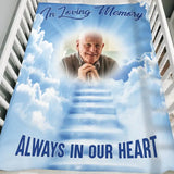 Gift for Loss Of Father In Loving Memory Always In Our Heart Memorial Gift Blanket