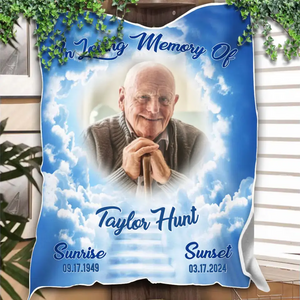 In Loving Memory Memorial Gift Loss Of Father Memorial Photo Blanket