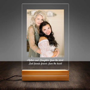 Custom Any Photo Mom Light, Mother Quote Canvas Acrylic Plaque LED Lamp Night Light, Mother's Day Gift