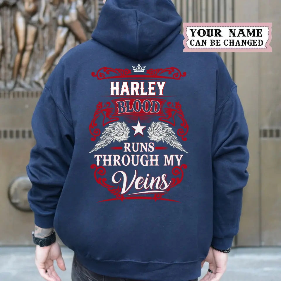 Custom Personalized Your Name Hooded Sweatshirt, Blood Runs Through My Veins Cloak Coat, Put Your Name on Hoodie