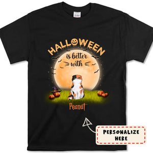 Personalized Halloween is Better With Cats Premium Shirt