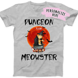 Personalized Halloween Dungeon Meowster Premium Shirt