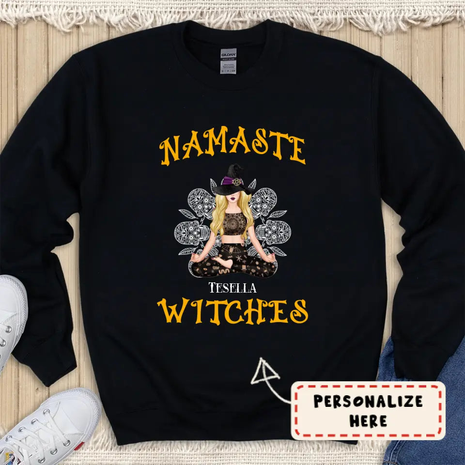 Personalized Halloween Yoga Witches Sweatshirt