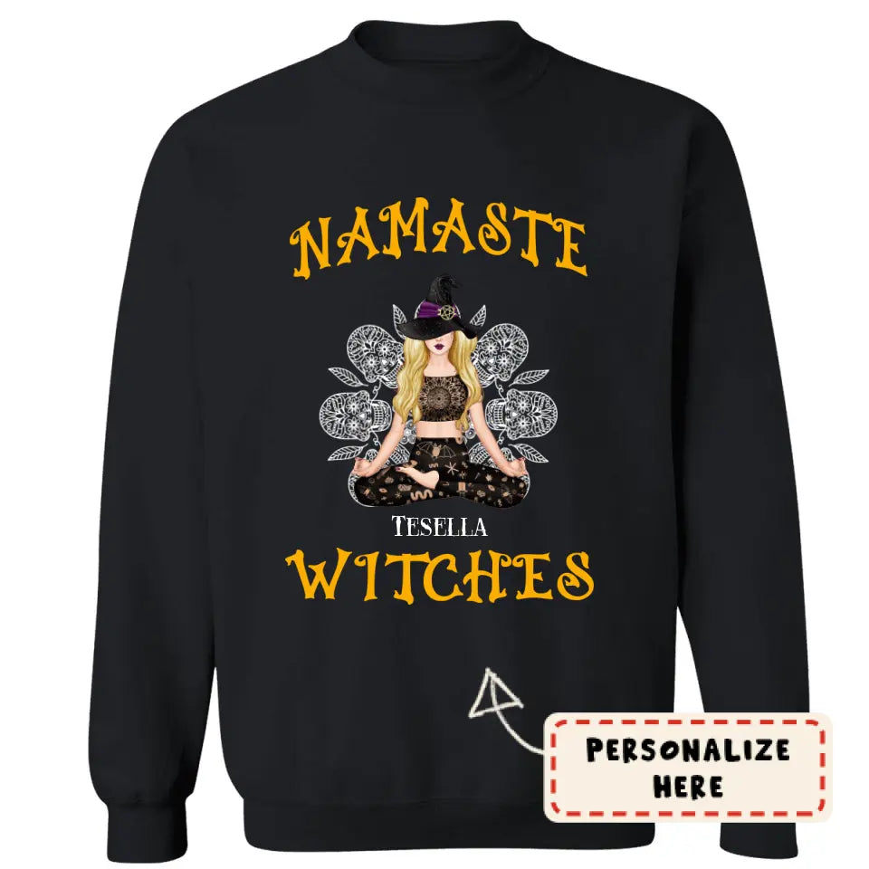 Personalized Halloween Yoga Witches Sweatshirt