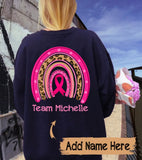 Team Name Ribbon Breast Cancer Awareness Month Sweatshirt