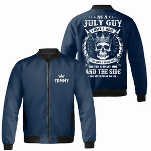 Personalized July Birthday Bomber Jacket for Men