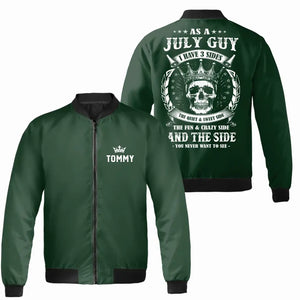 Personalized July Birthday Bomber Jacket for Men