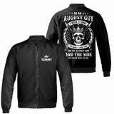 Personalized August Birthday Bomber Jacket for Men