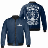 Personalized August Birthday Bomber Jacket for Men