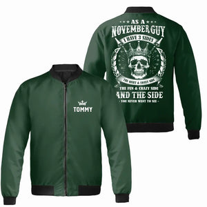 Personalized November Birthday Bomber Jacket for Men