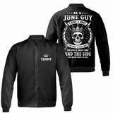 Personalized June Birthday Bomber Jacket for Men