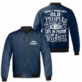 Don't Piss Off Old People Personalized Bomber Jacket for Old Men