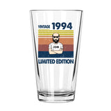 Personalized 30th 1994 Birthday 16oz Beer Glass Cup for Men