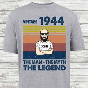 Personalized Retro Birthday Gift For Men T-Shirt, 80th Birthday Gift For Men Shirt, 80th Birthday Gift For Him