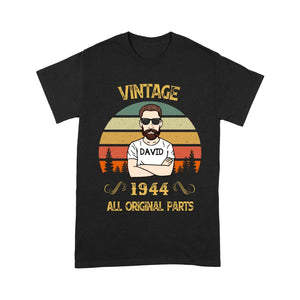 Personalized Vintage Birthday Gift For Men T-Shirt, 80th Birthday Gift For Men T-Shirt, 80th Birthday Gift For Him