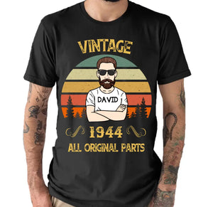 Personalized Vintage Birthday Gift For Men T-Shirt, 80th Birthday Gift For Men T-Shirt, 80th Birthday Gift For Him