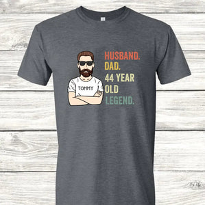 Personalized 40th Birthday T-Shirt for Husband, Dad