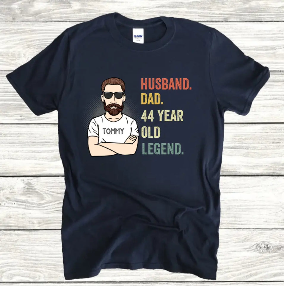 Personalized 40th Birthday T-Shirt for Husband, Dad