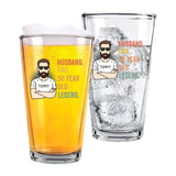 Personalized 50th Birthday 16oz Glass Cup for Dad, Husband