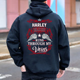 Custom Personalized Your Name Hooded Sweatshirt, Blood Runs Through My Veins Hoodie, Put Your Name on Hoodie