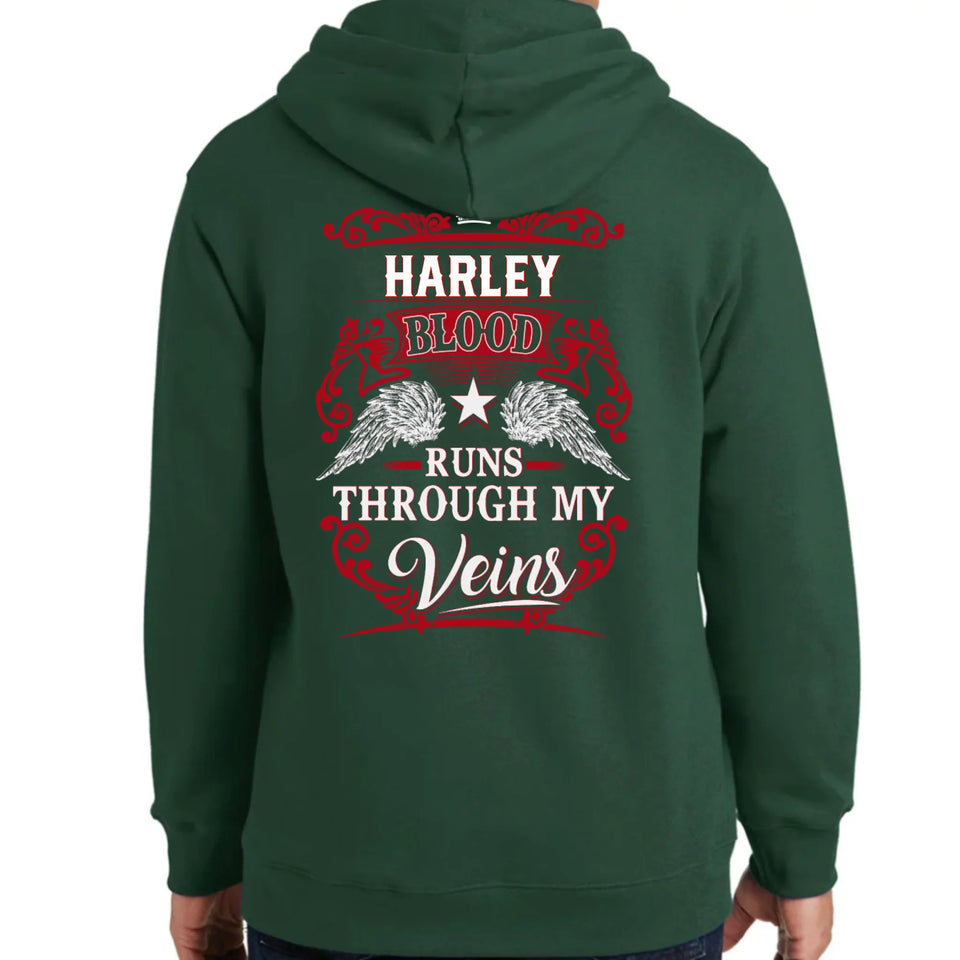Custom Personalized Your Name Hooded Sweatshirt, Blood Runs Through My Veins Hoodie, Put Your Name on Hoodie