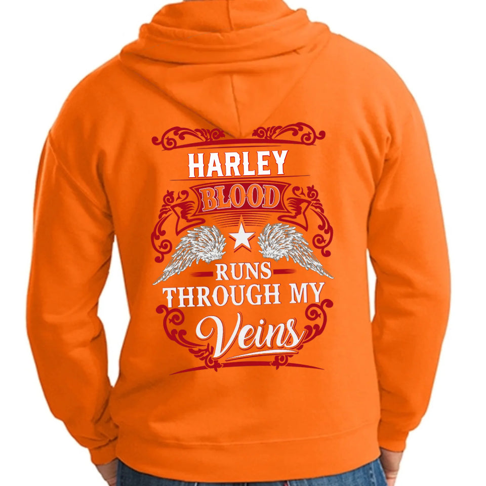 Custom Personalized Your Name Hooded Sweatshirt, Blood Runs Through My Veins Hoodie, Put Your Name on Hoodie