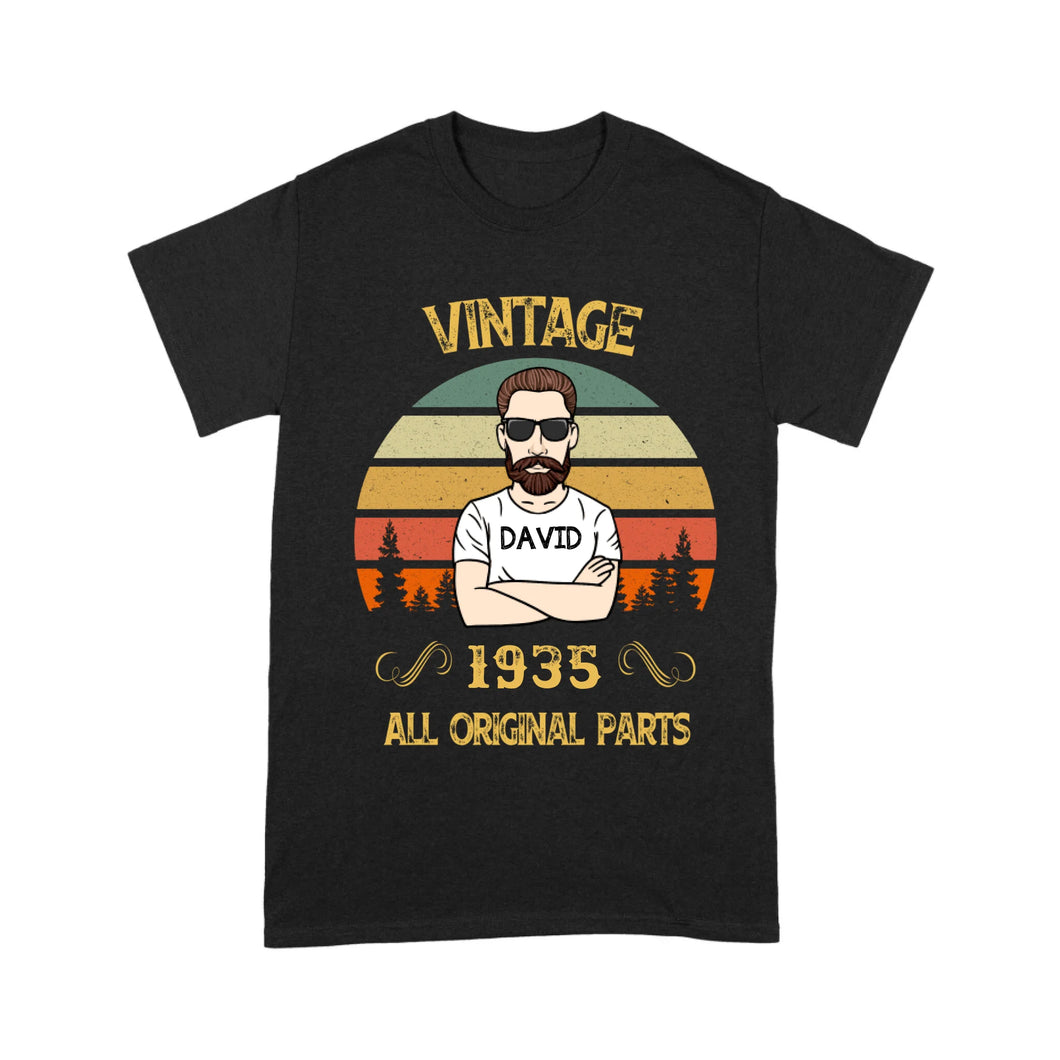 Personalized Vintage Birthday Gift For Men T-Shirt, 90th Birthday Gift For Men T-Shirt, 90th Birthday Gift For Him