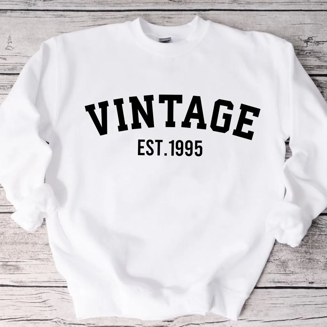 Custom Year Vintage 1995 - 30th Birthday Gifts Sweatshirt for Women