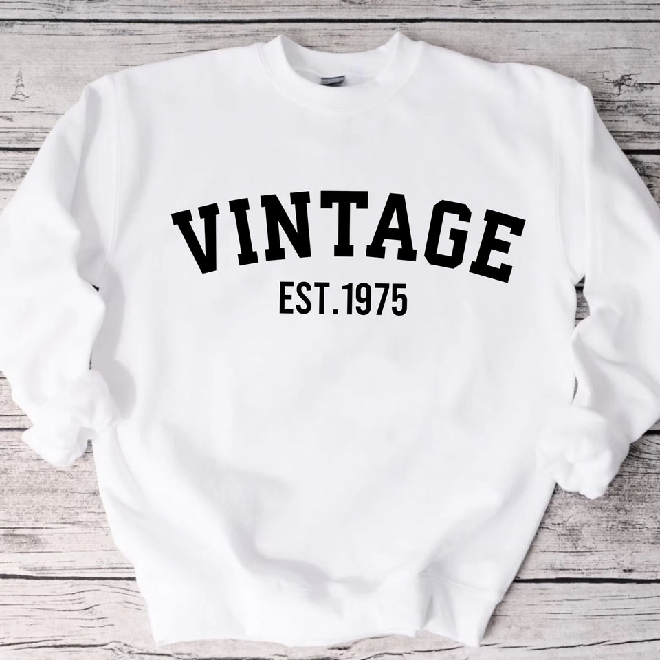 Custom Year Vintage 1975 - 50th Birthday Gifts Sweatshirt for Women