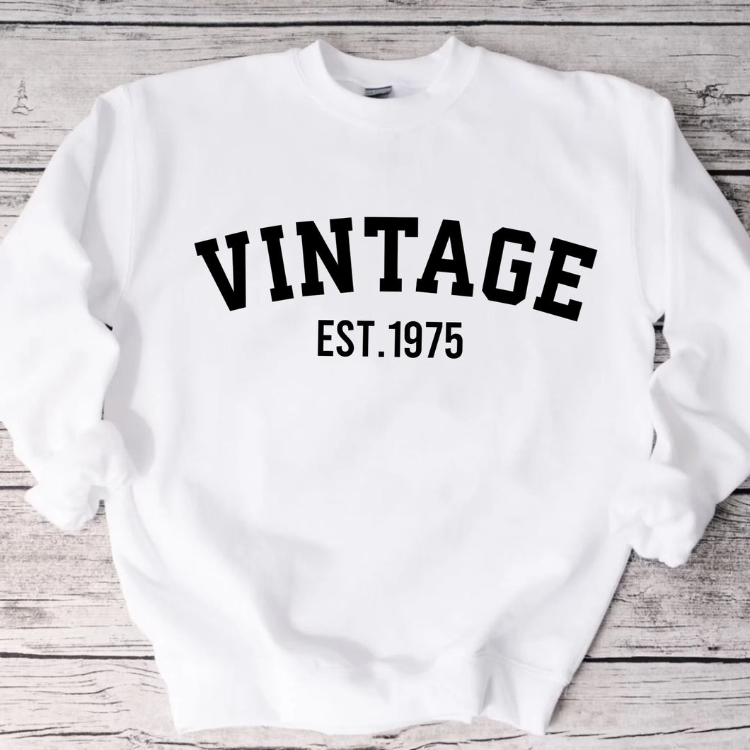 Custom Year Vintage 1975 - 50th Birthday Gifts Sweatshirt for Women