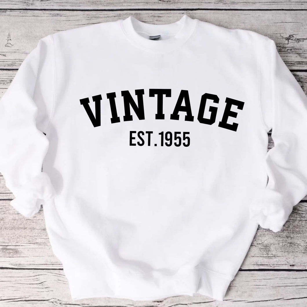Custom Year Vintage 1955 - 70th Birthday Gifts Sweatshirt for Women