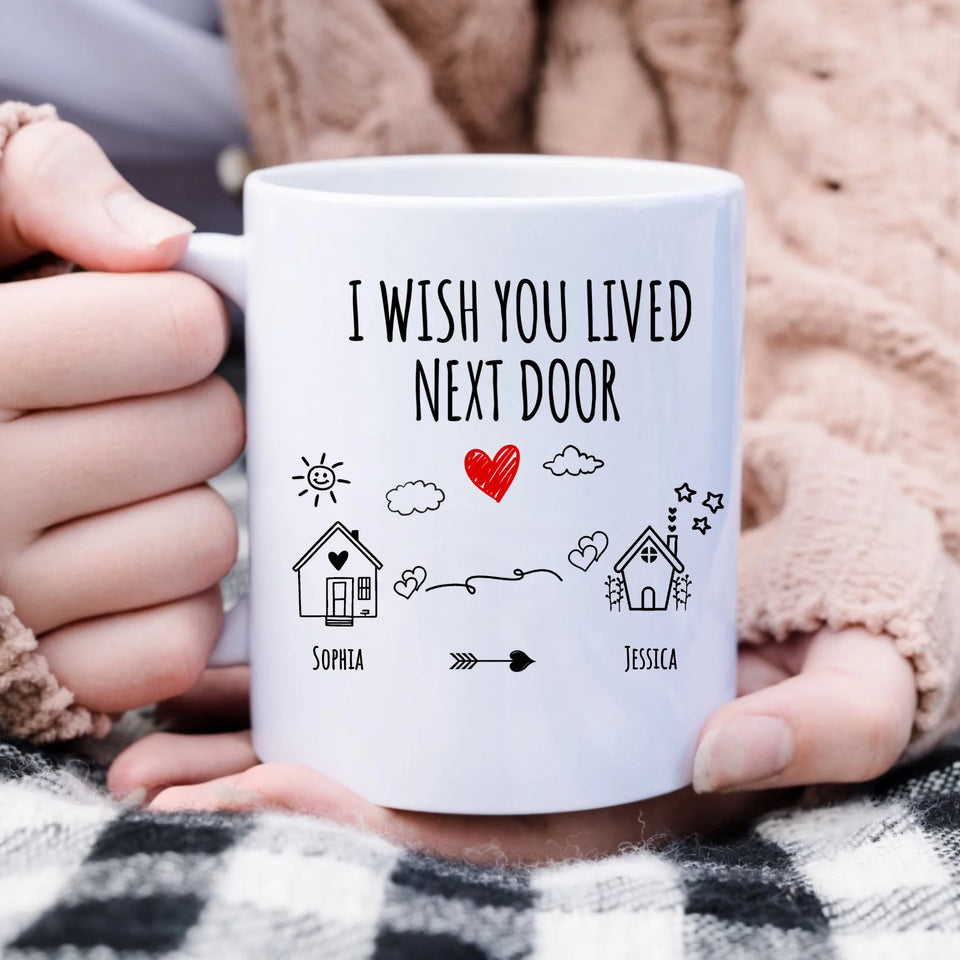 Personalized Best Friend Mug, Cute Custom BFF Gift, Long Distance or Moving Away Present