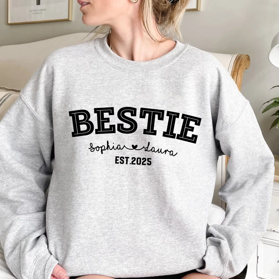 Custom Bestie Sweatshirt, Matching Best Friend Outfits