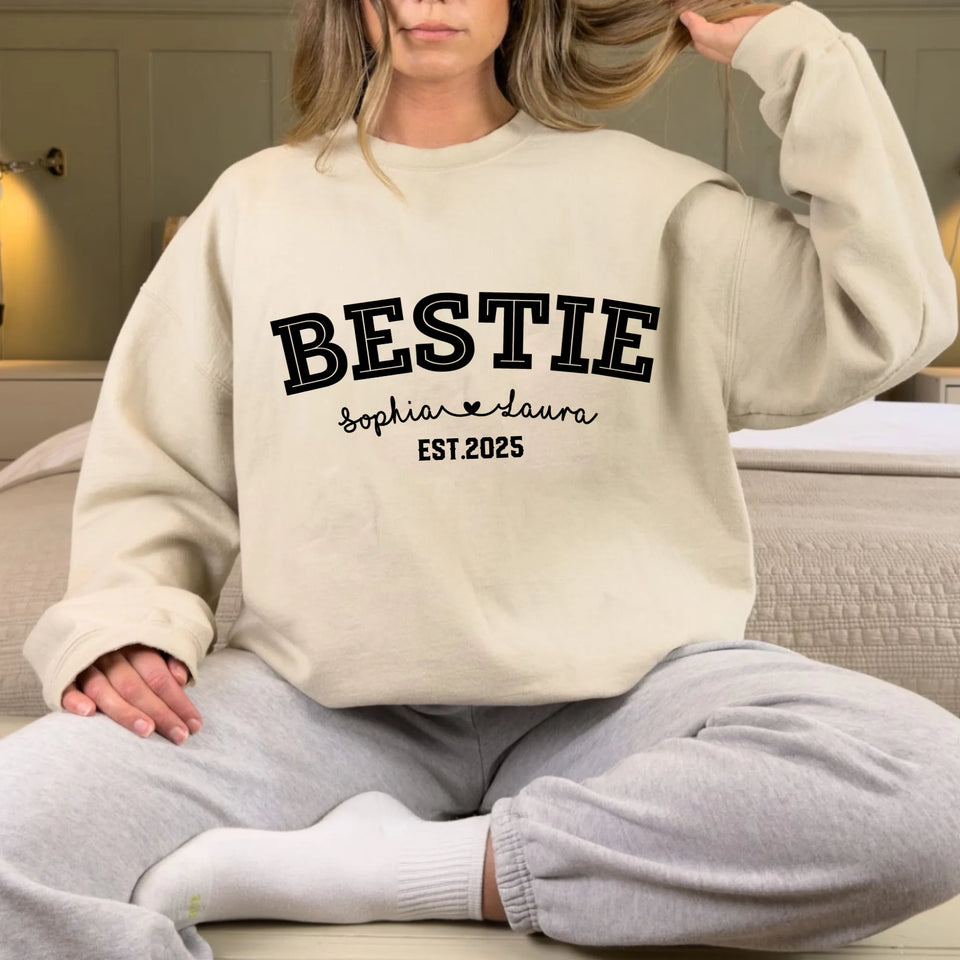Custom Bestie Sweatshirt, Matching Best Friend Outfits