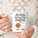 Bestie Sister Mug, Funny Gift for Friend or Sister, Cute Cookie & Milk Quote Mug