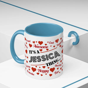 Light Blue Accent Mug