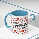 Light Blue Accent Mug