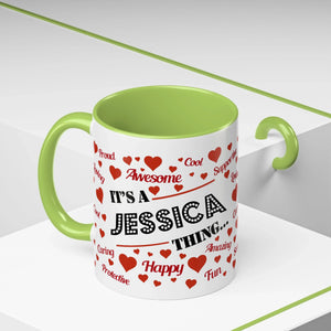 Lime Green Accent Mug