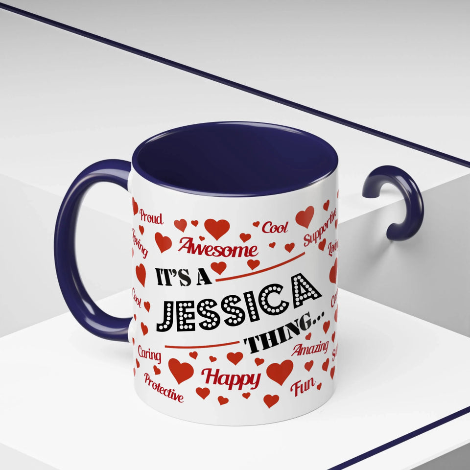 Navy Accent Mug