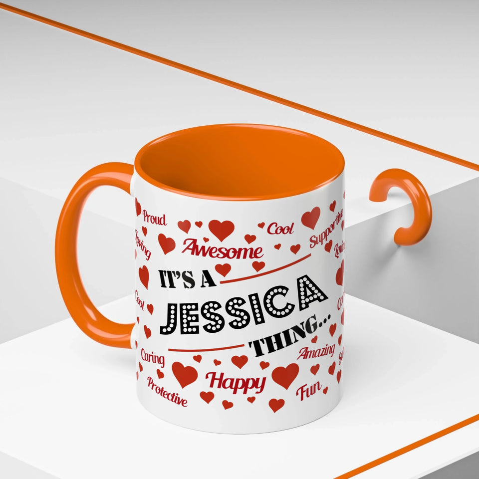 Orange Accent Mug