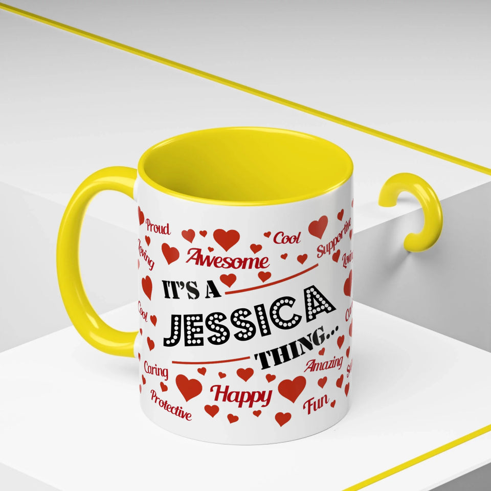 Yellow Accent Mug