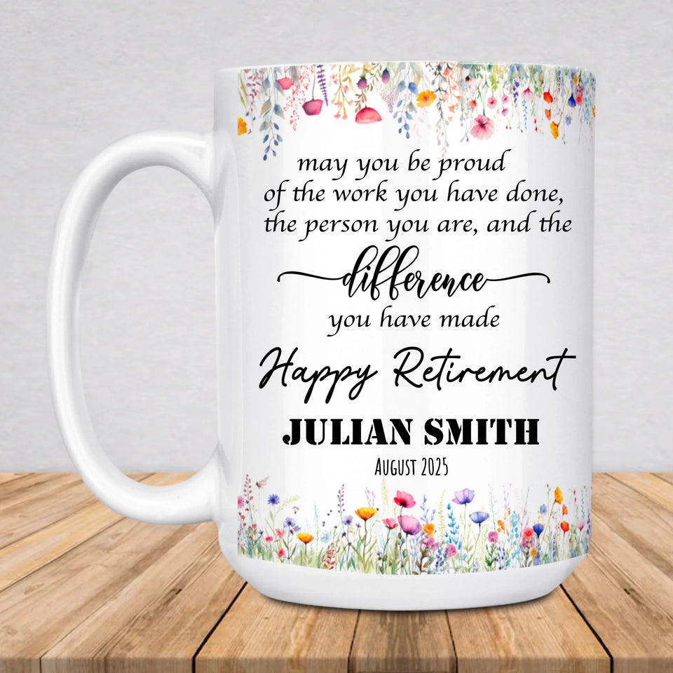 Custom Mug for Women's Retirement, Thoughtful Gift for Boss, Coworker, or Friend Leaving Work-15oz-1