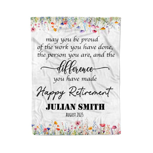 Personalized Retirement Blanket for Women, Unique Custom Gift for Boss, Colleague, or Friend at Farewell Party-44