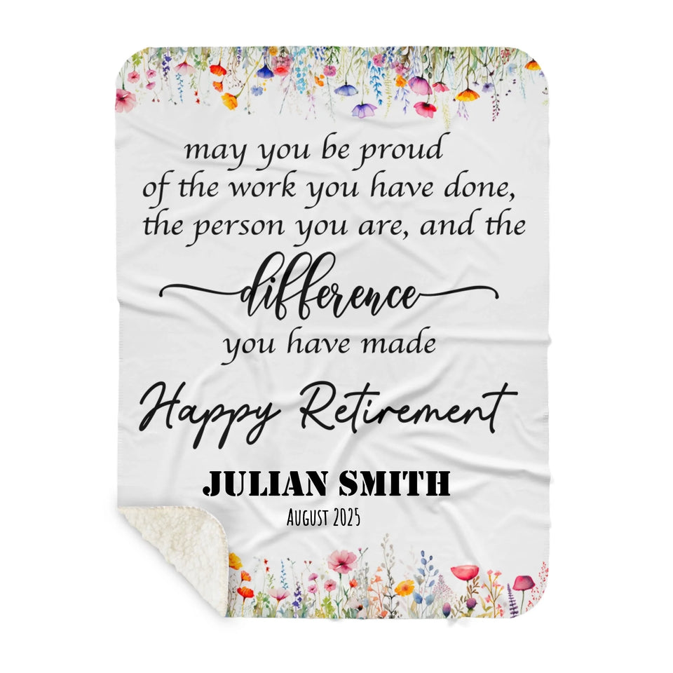 Personalized Retirement Blanket for Women, Unique Custom Gift for Boss, Colleague, or Friend at Farewell Party-11