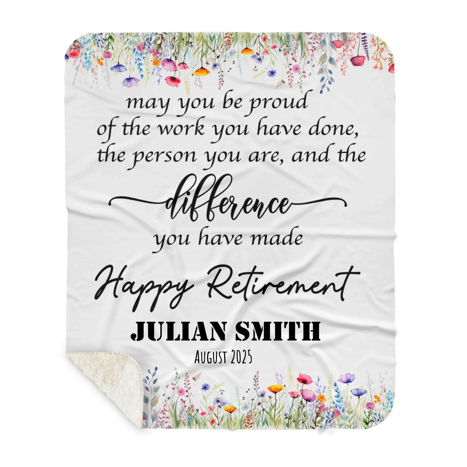 Personalized Retirement Blanket for Women, Unique Custom Gift for Boss, Colleague, or Friend at Farewell Party-22